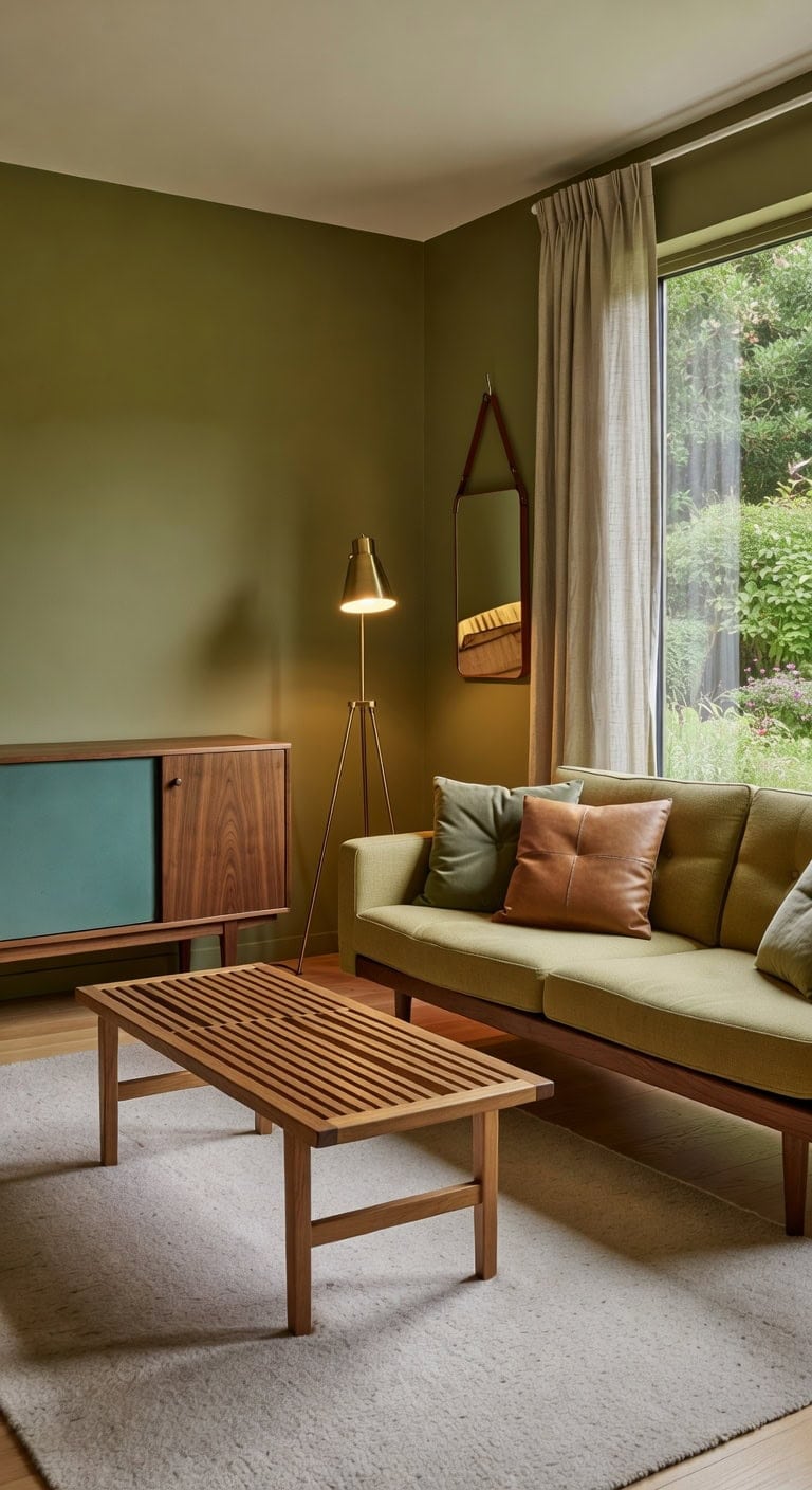walnut brass velvet modernity