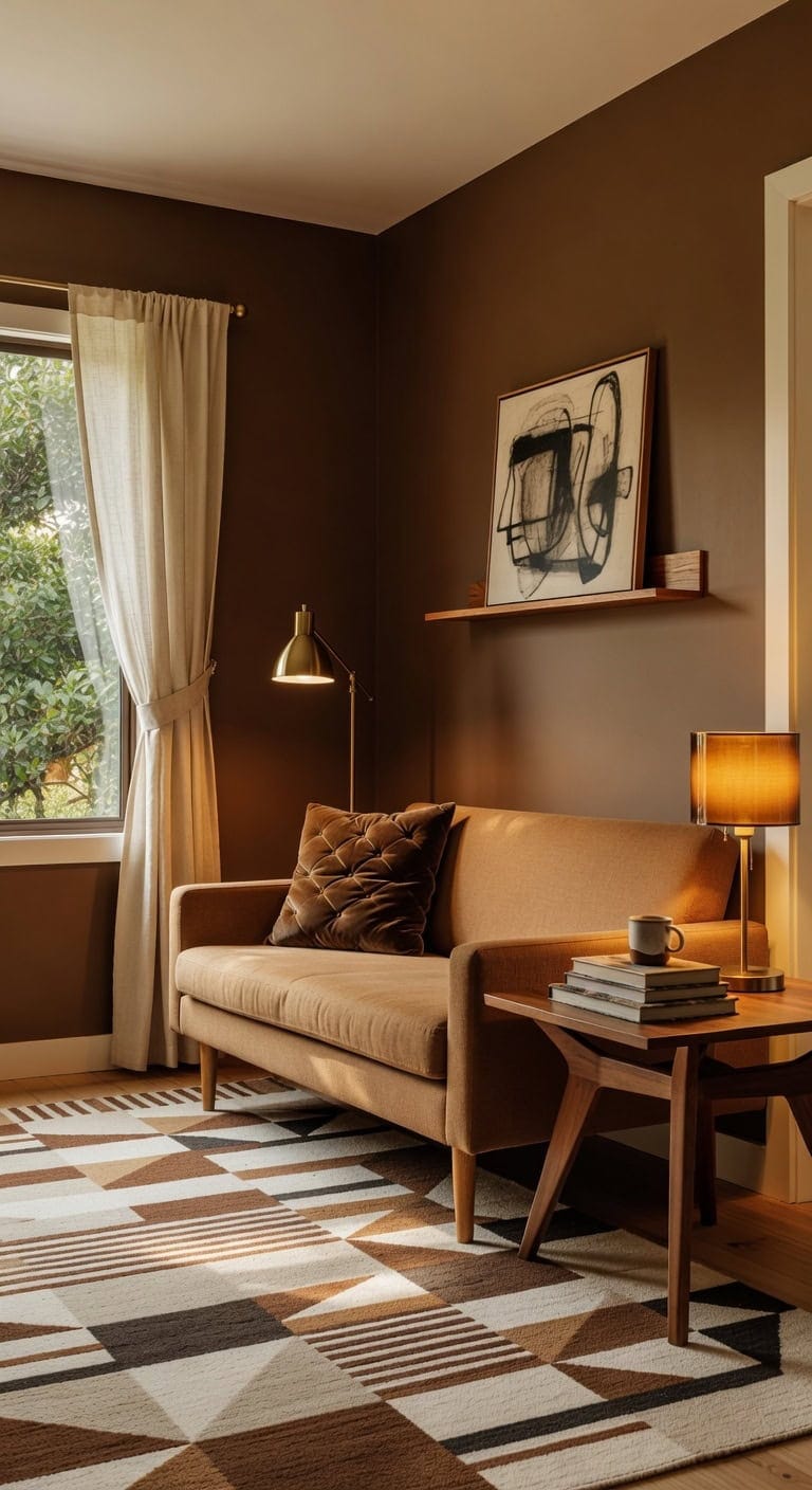 walnut velvet linen cozy