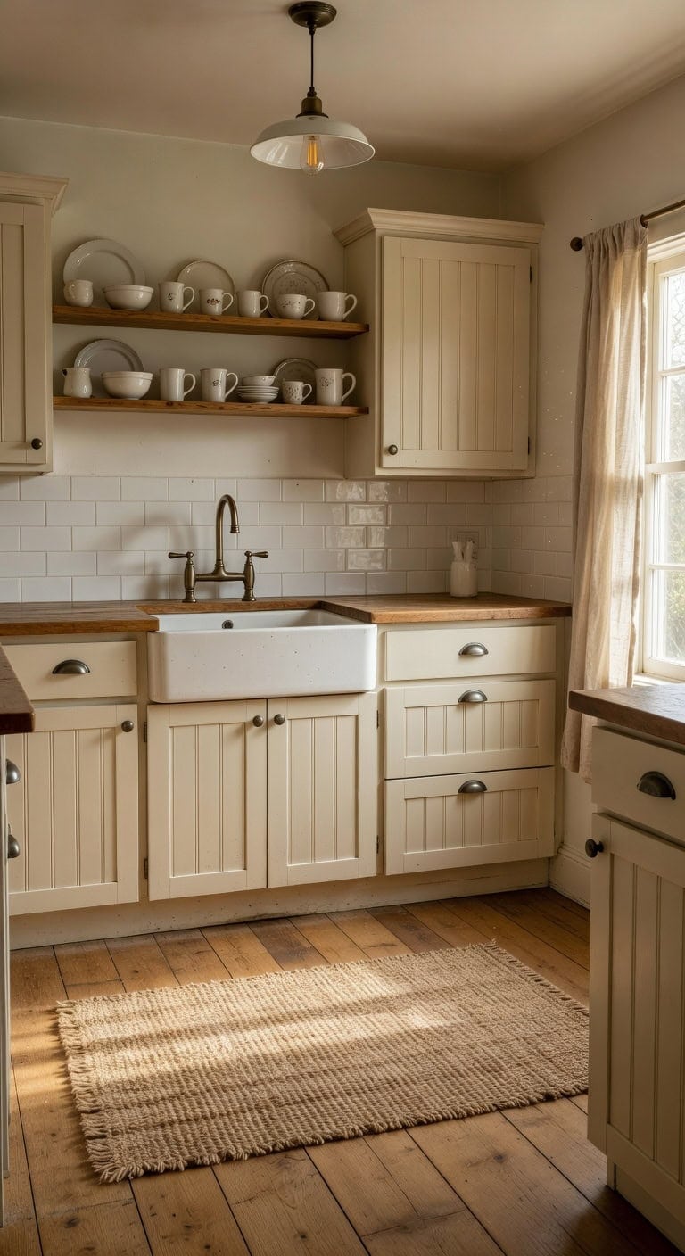 warm cozy charming cottage kitchen aesthetic