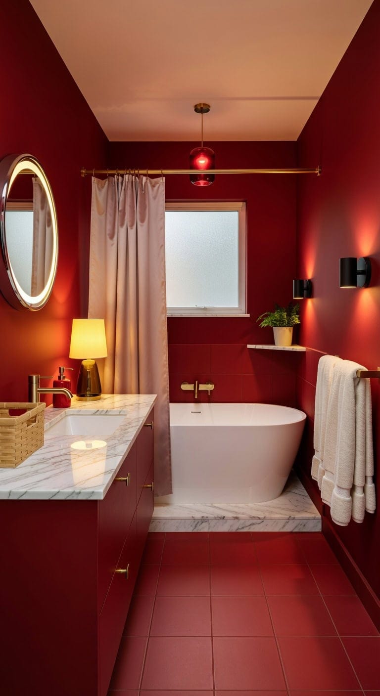 warm elegant bathroom retreat