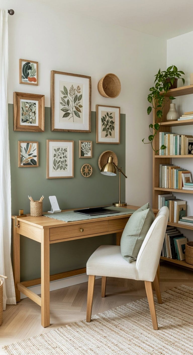 warm grounded personal creative home office