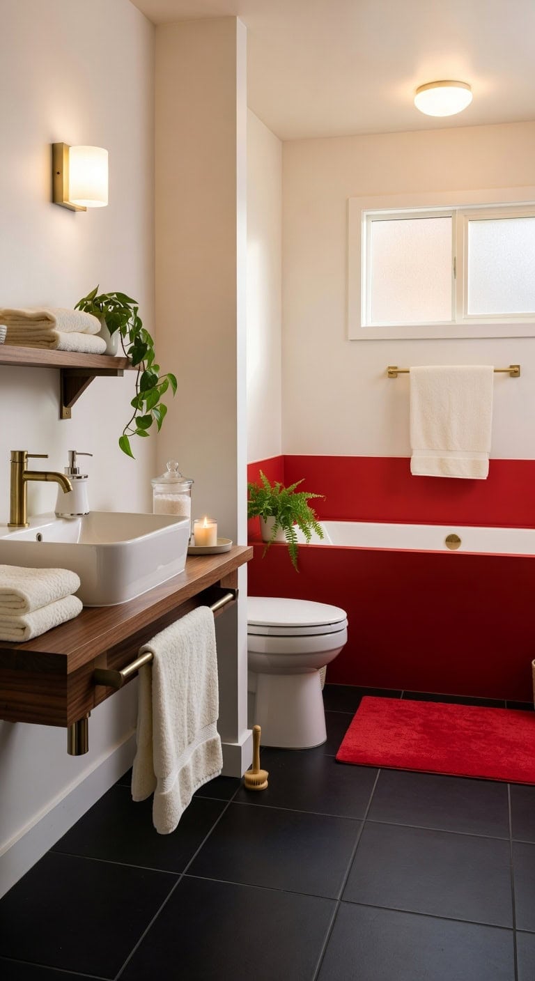 warm inviting bathroom retreat oasis