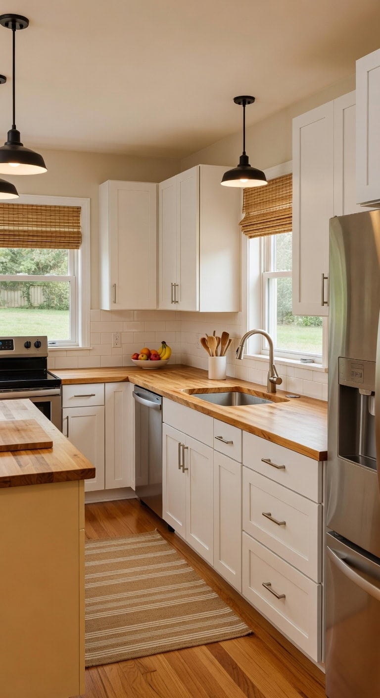 warm layered livable kitchen style