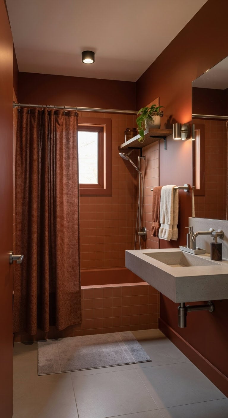 warm rust minimalist spa