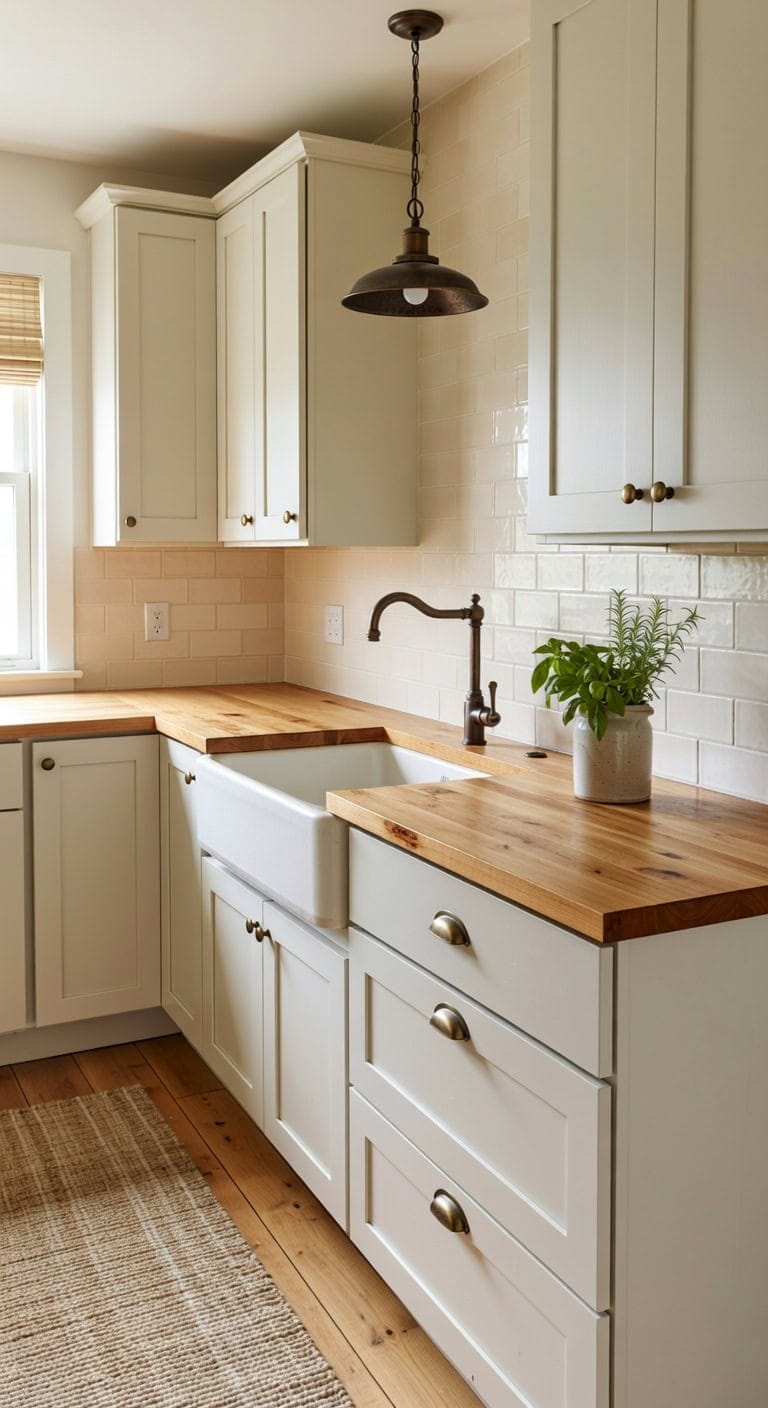 warm rustic cottage kitchen transformation