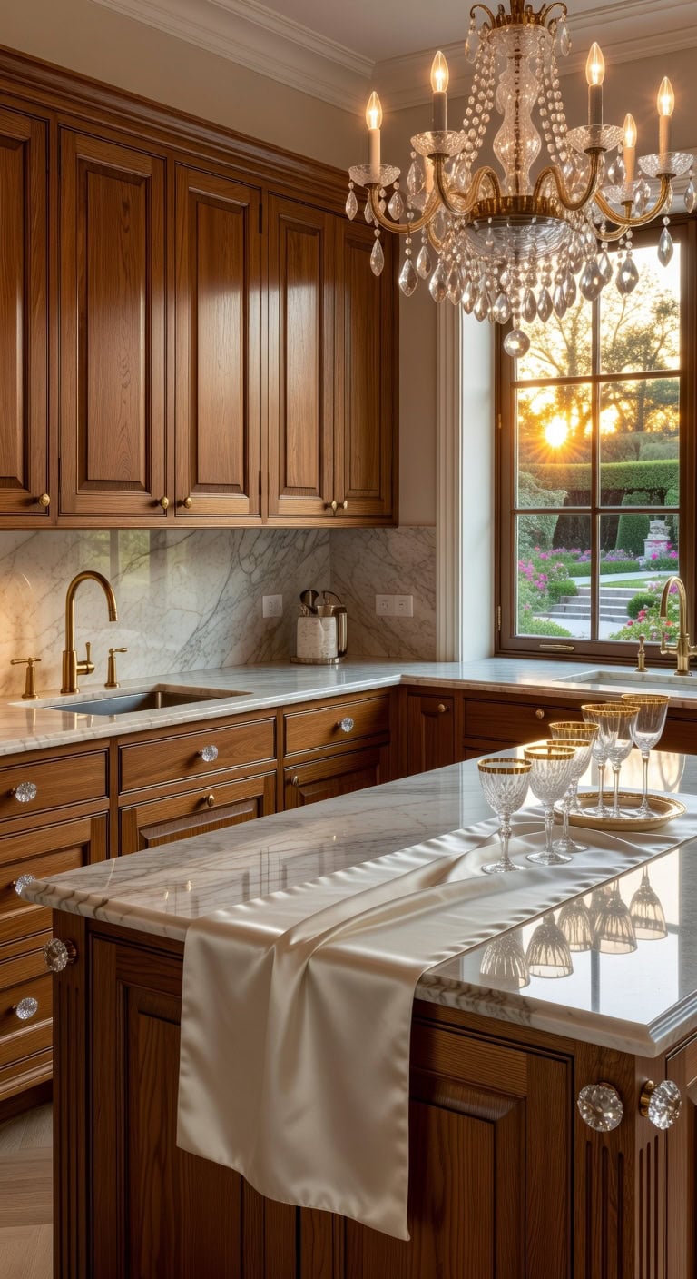 warm rustic hickory kitchen cabinetry