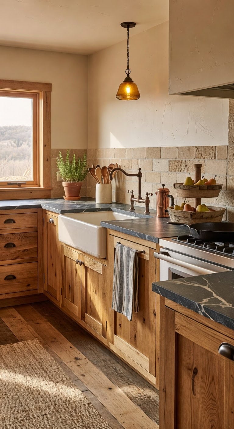 warm rustic lived in collected