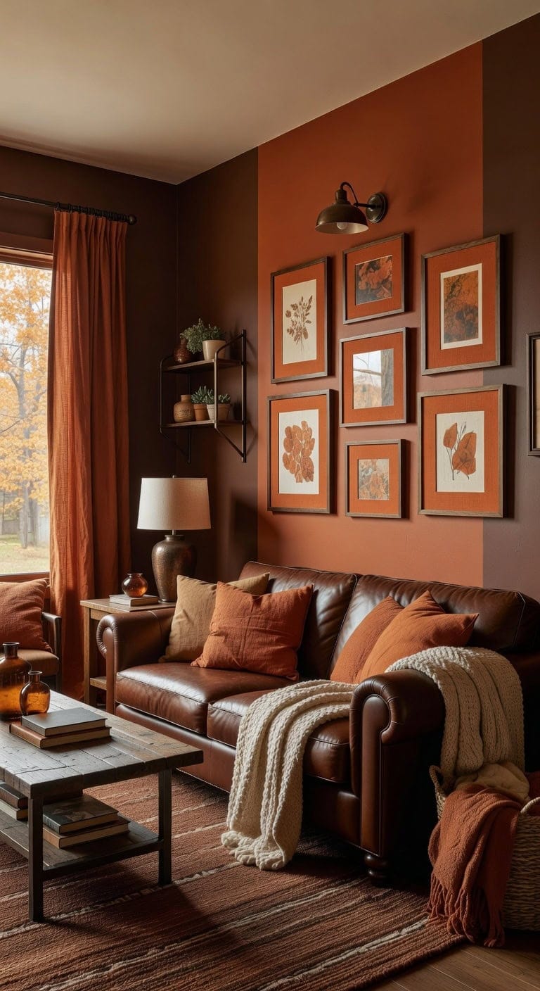warm textured layered autumn display
