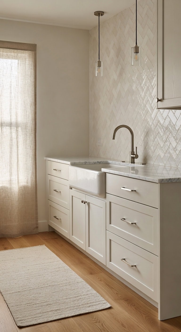 warm textured layered collected kitchen