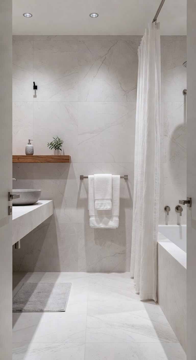 white limestone minimalist spa sanctuary