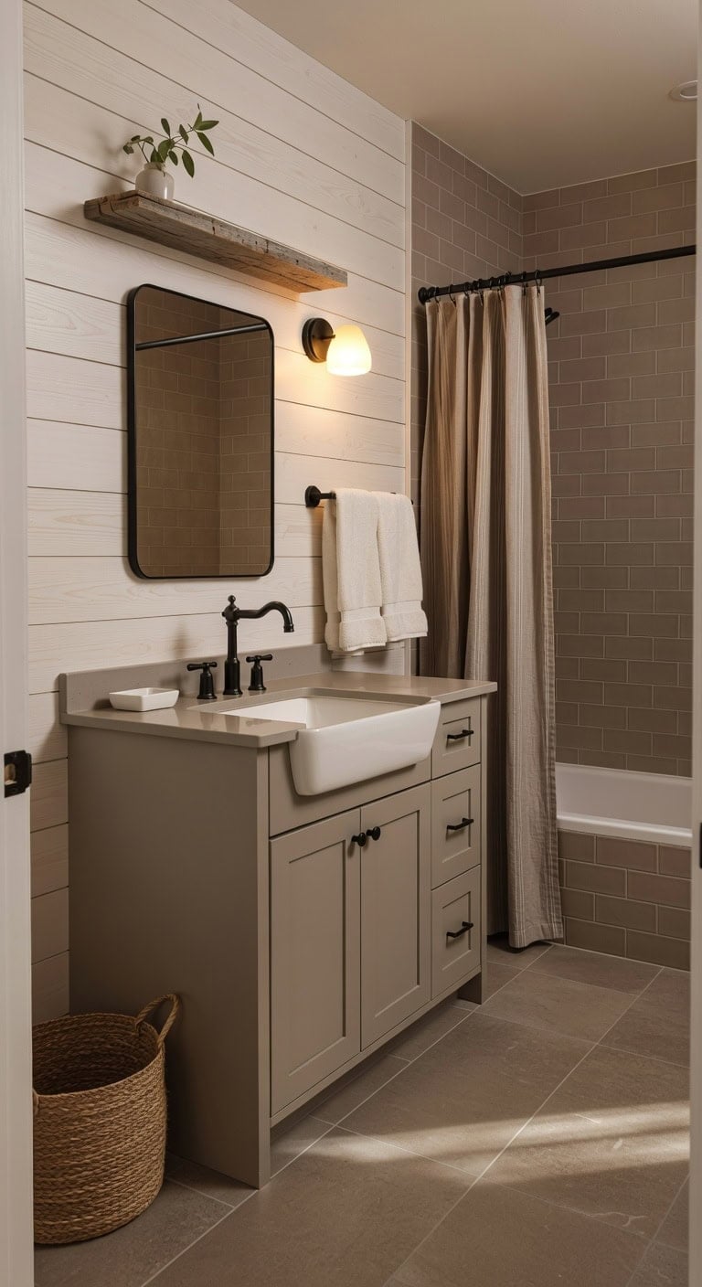 white shiplap with taupe