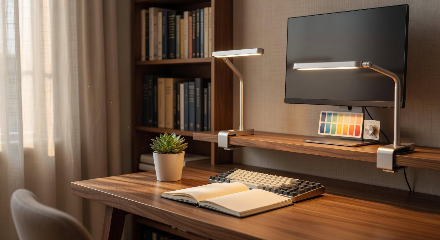 workspace tailored clip on desk lamp features