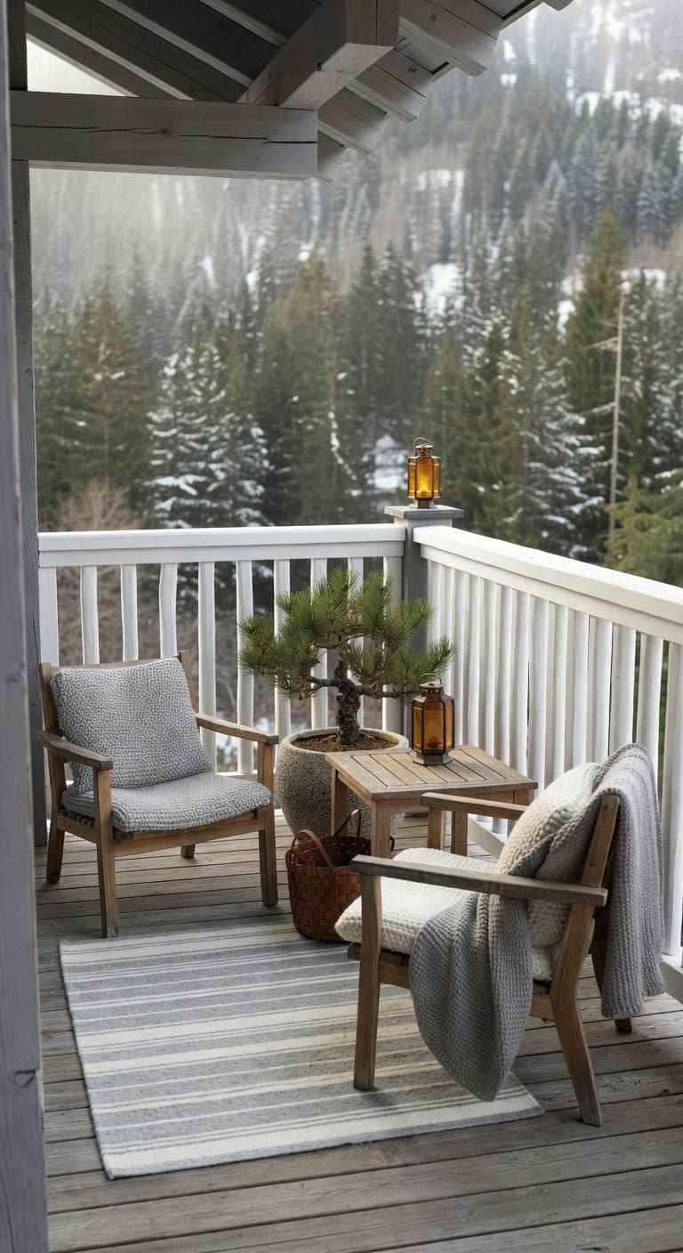 alpine white pine grey balcony