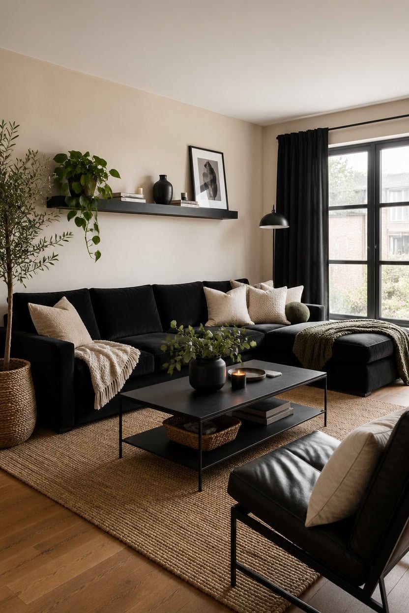 black accent shelf transformation