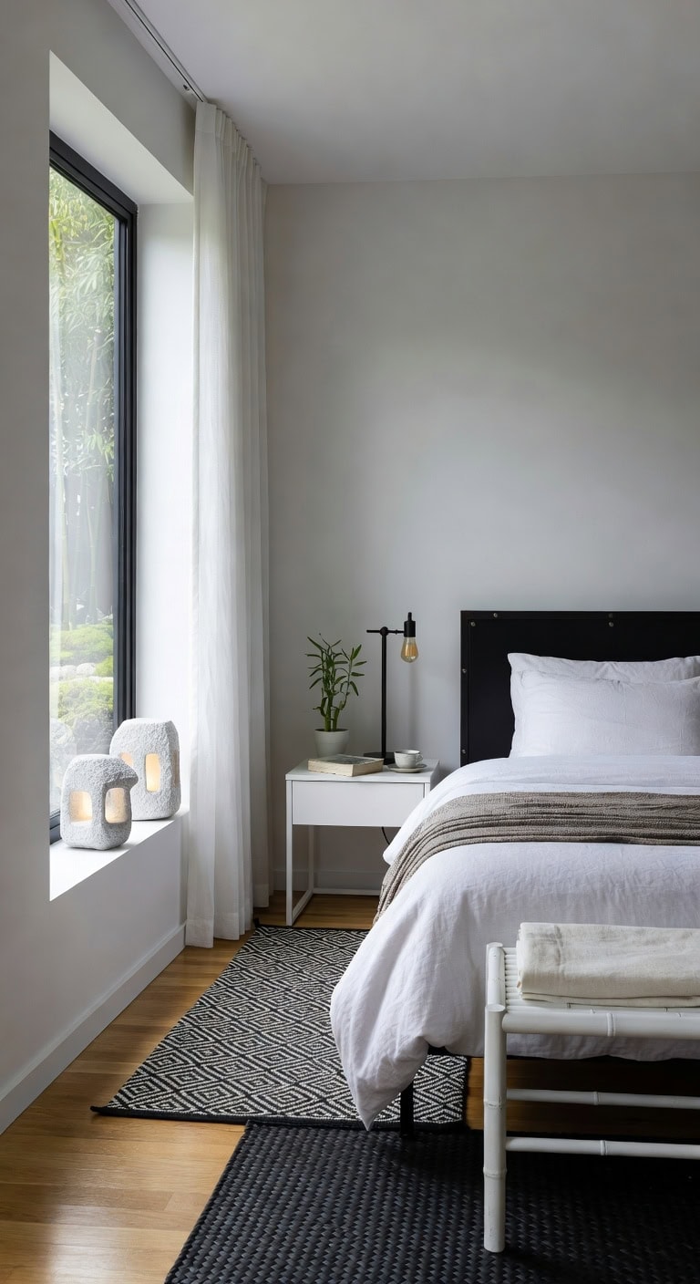 black bamboo zen bedroom