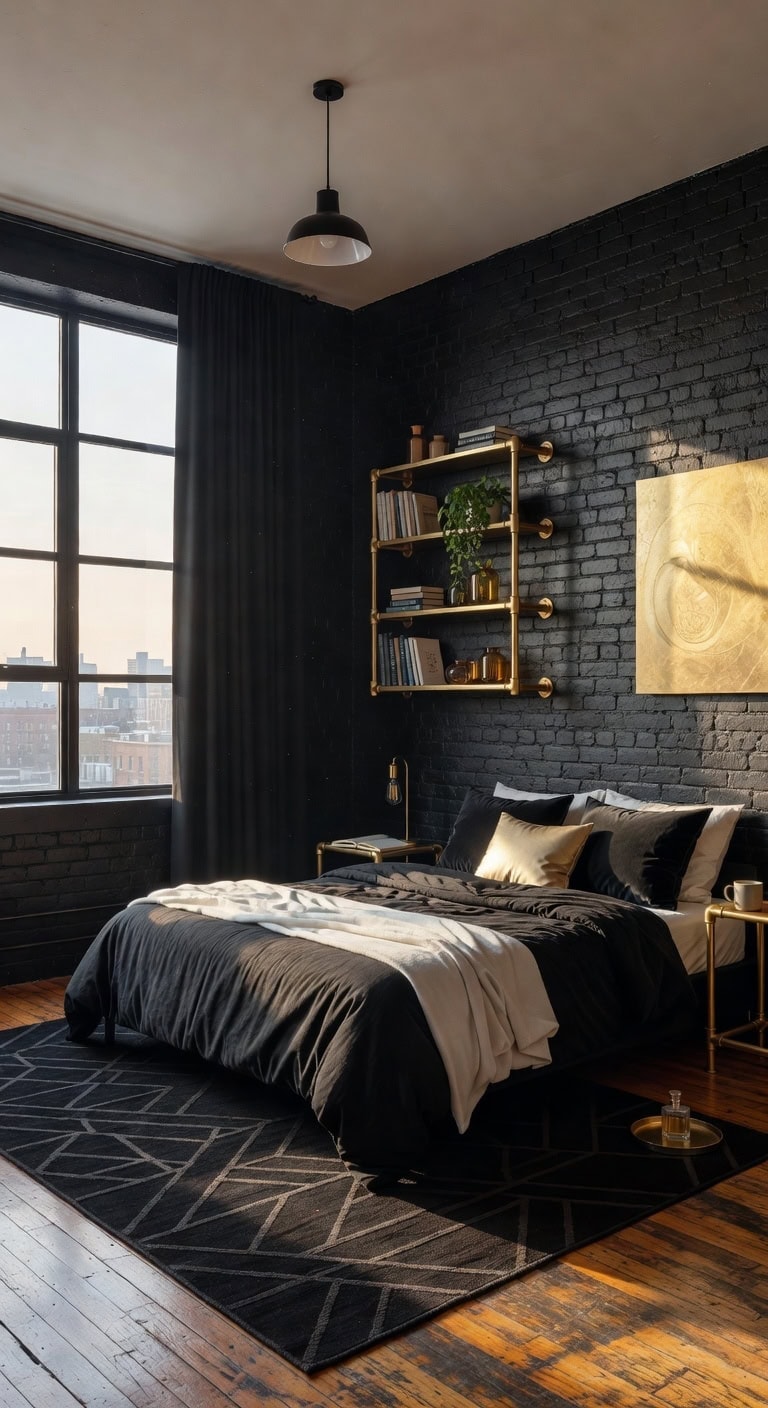 black brick gold loft