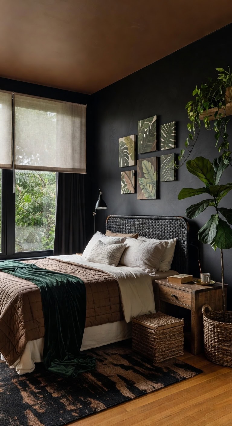 black brown jungle retreat