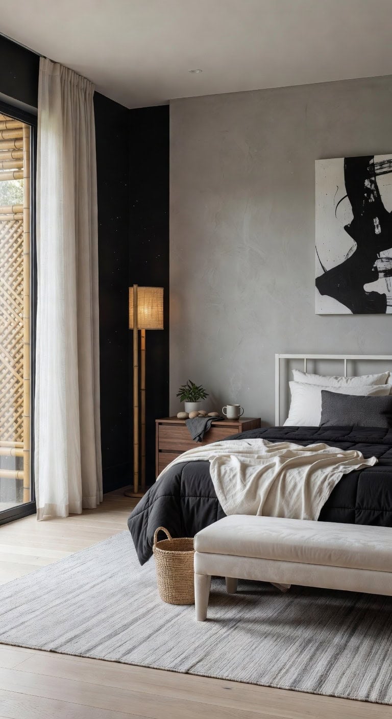 black comforter bamboo retreat