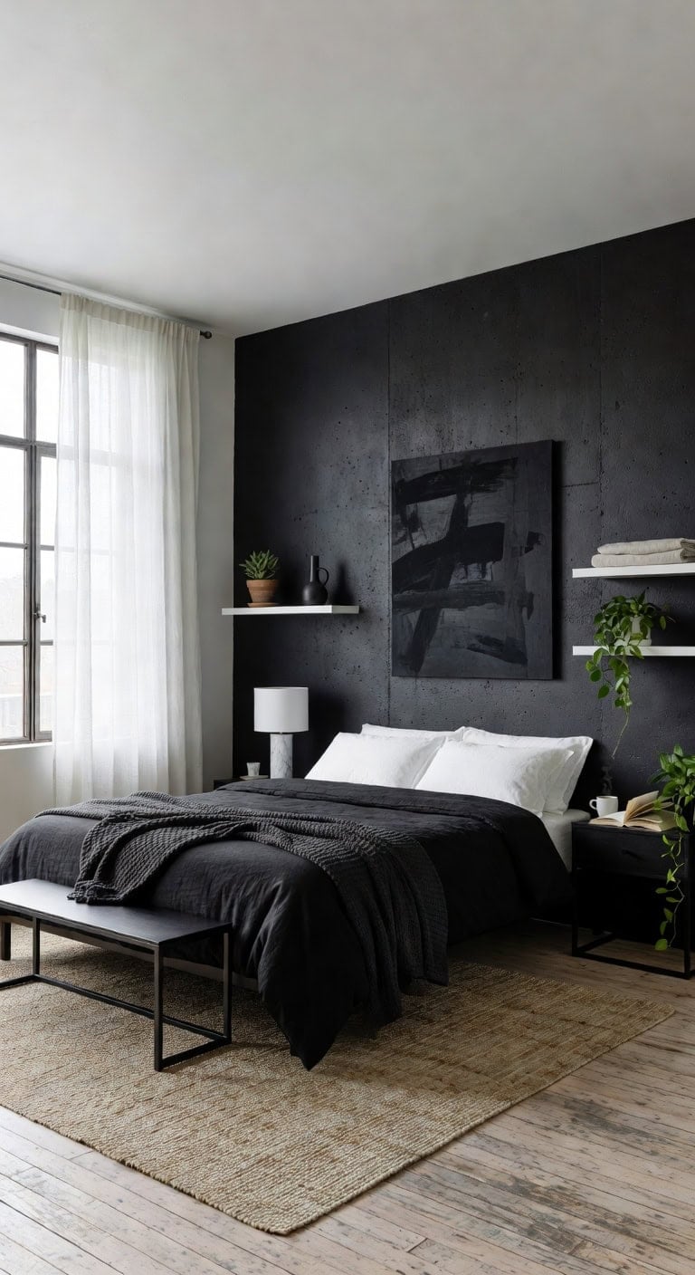 black concrete urban loft