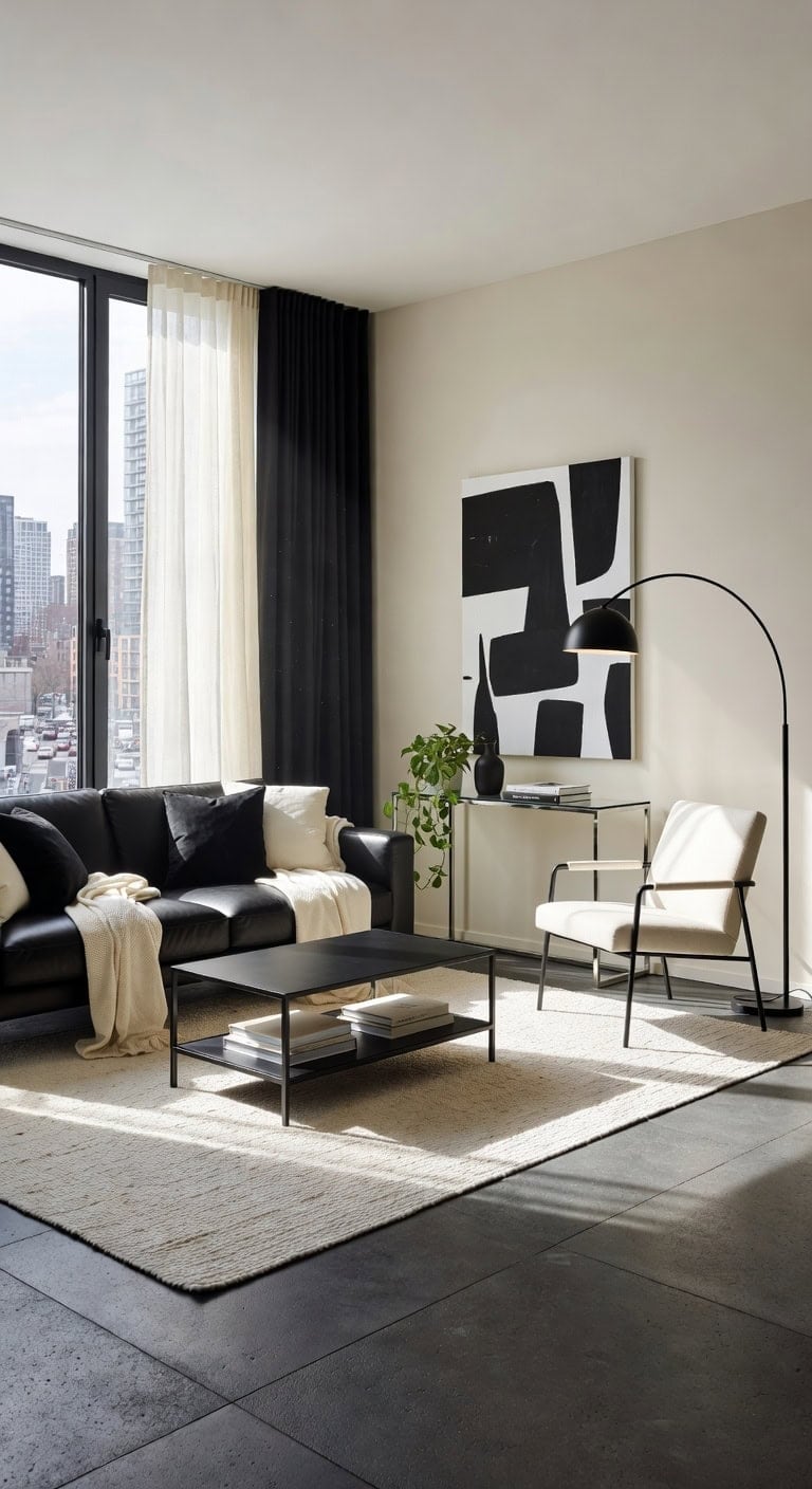 black cream urban loft