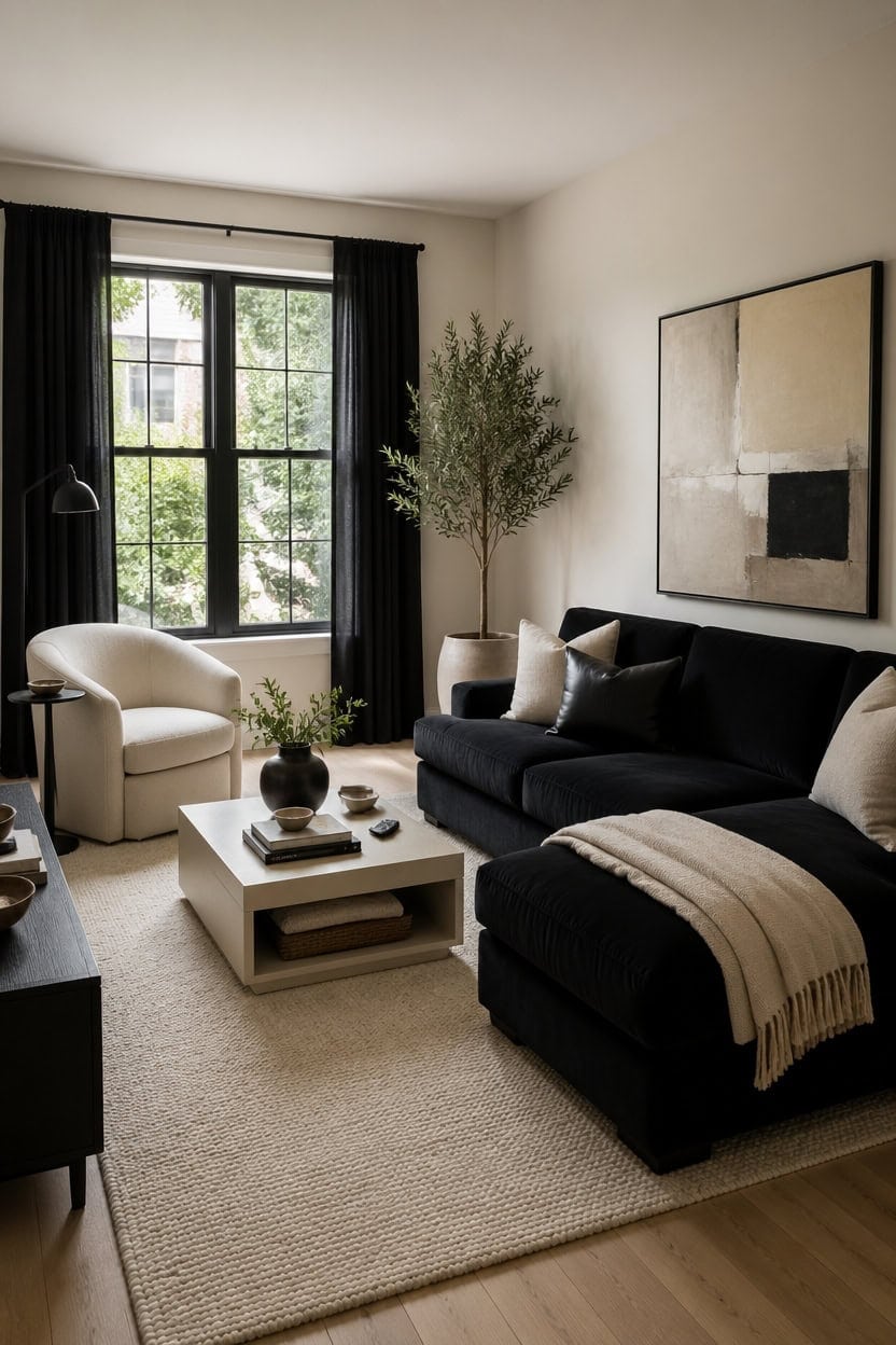 black cream velvet linen