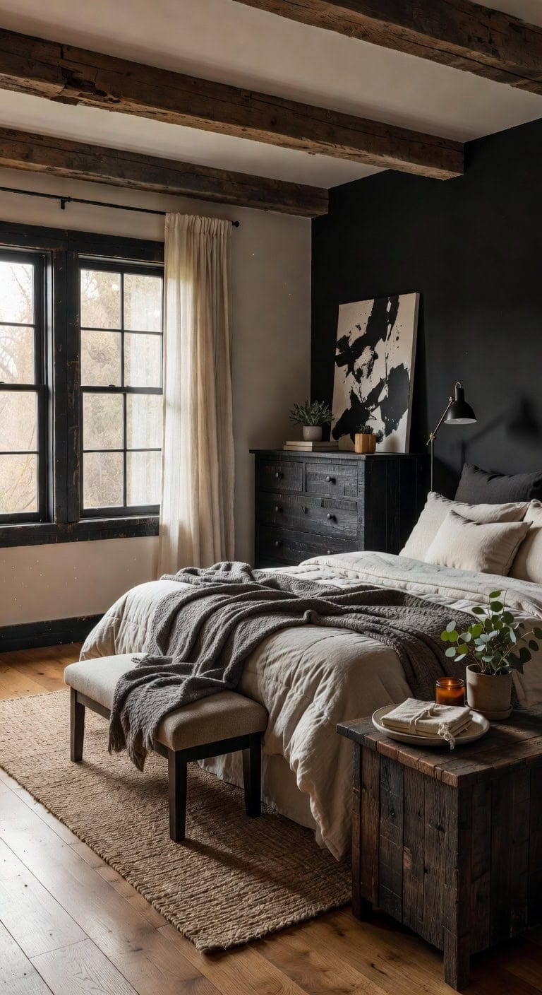 black dresser rustic comfort