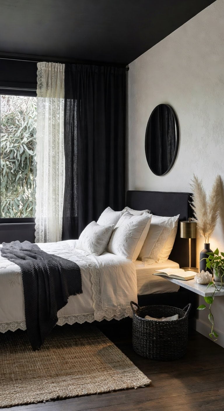 black ivory boho elegance