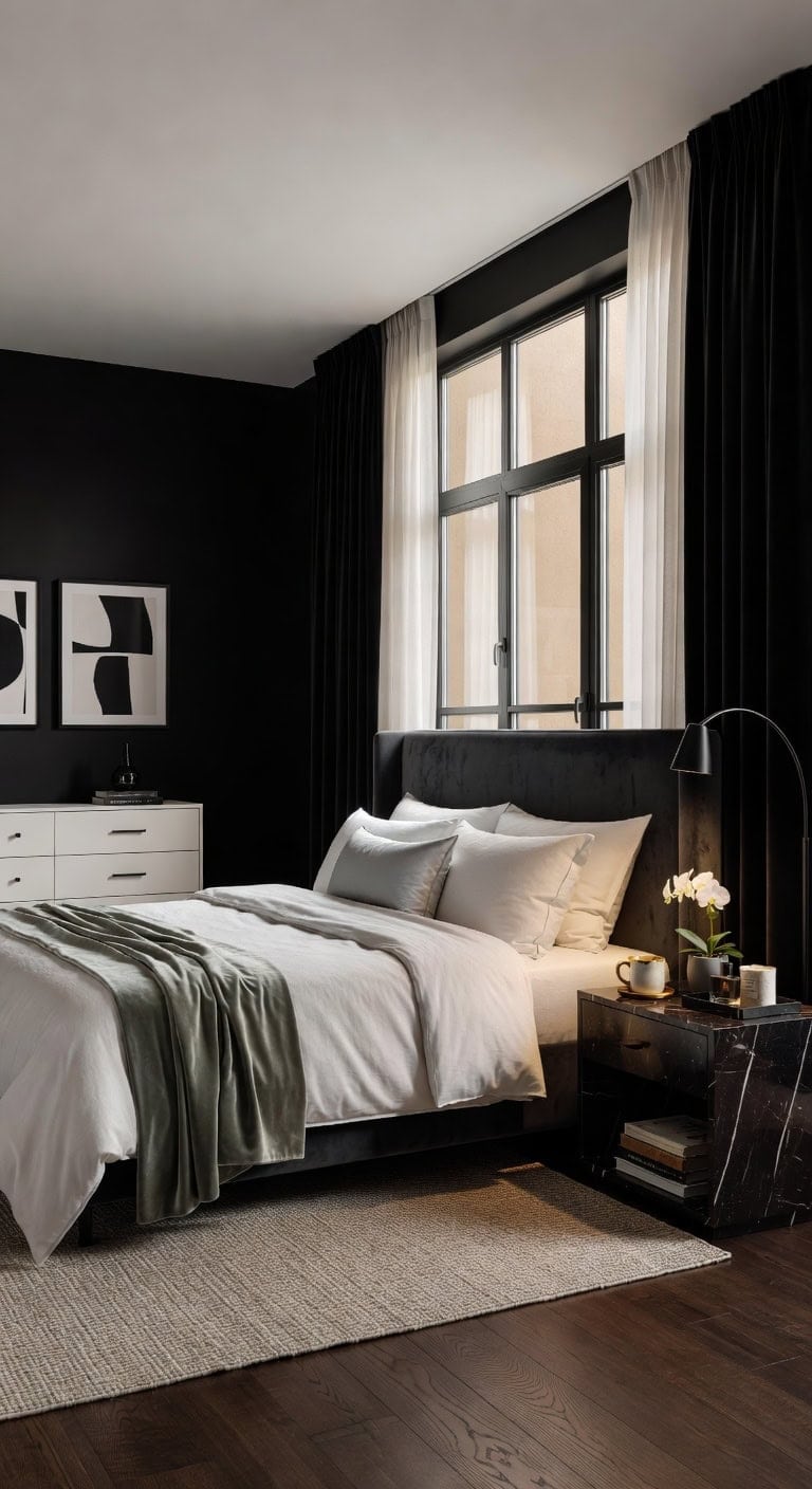 black marble meets pearl