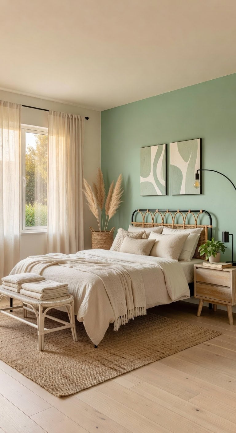 black metal boho bedroom