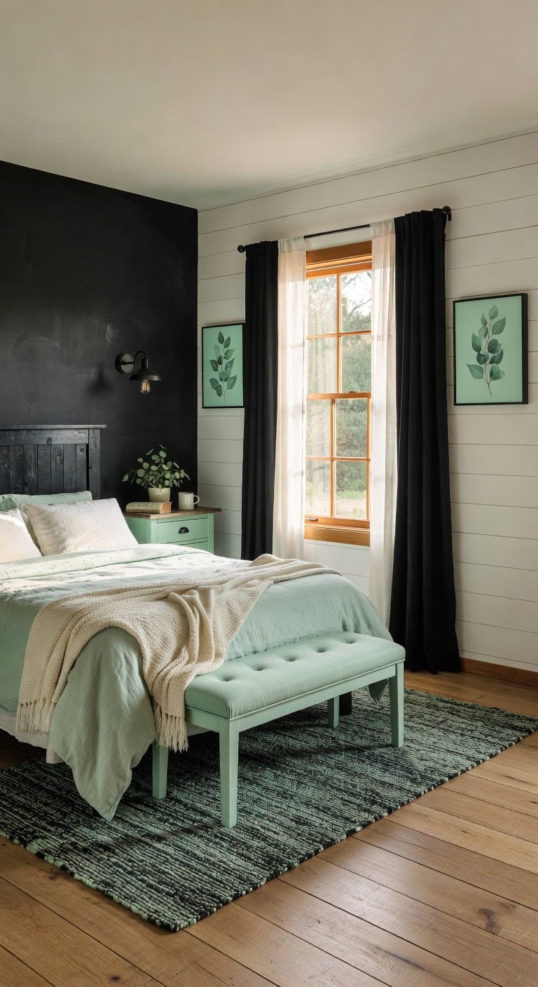 black mint modern farmhouse