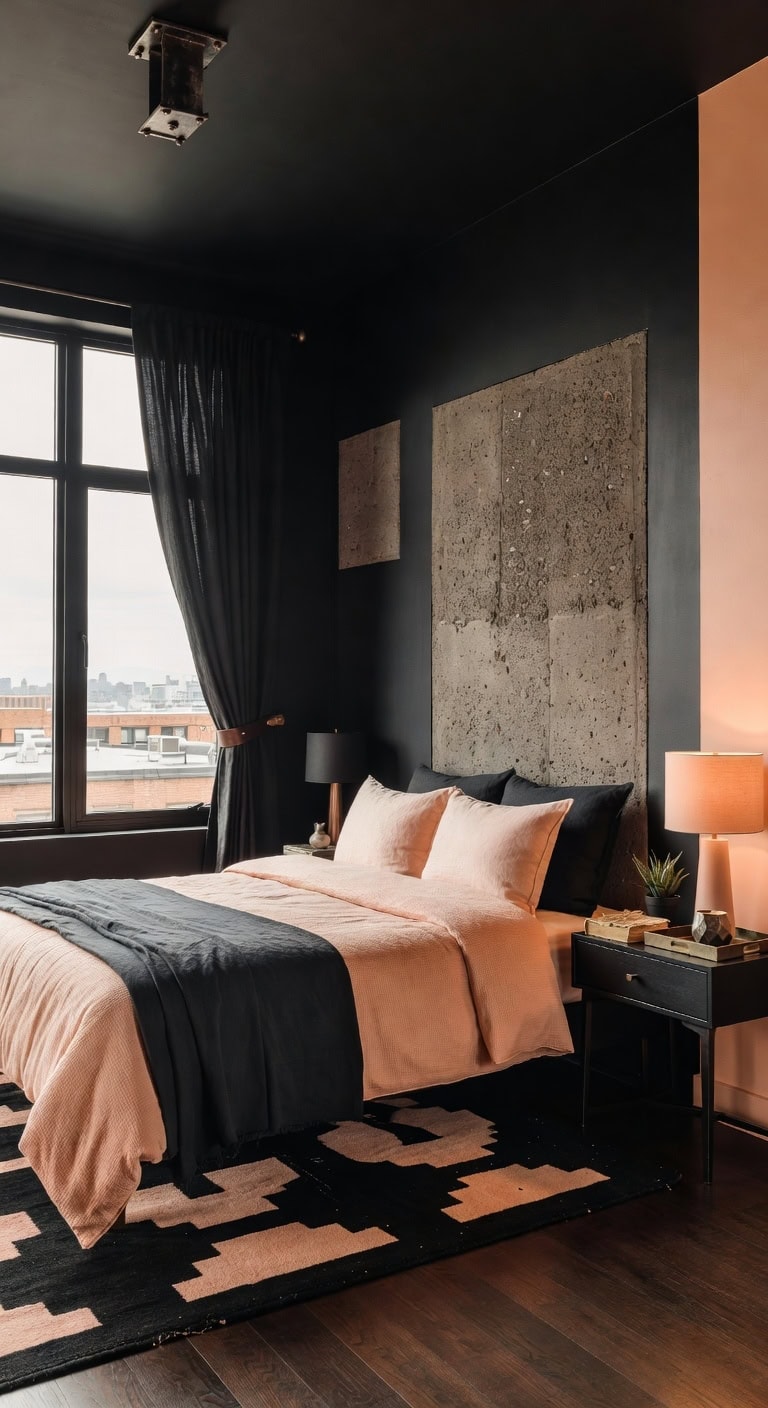 black peach concrete rustic