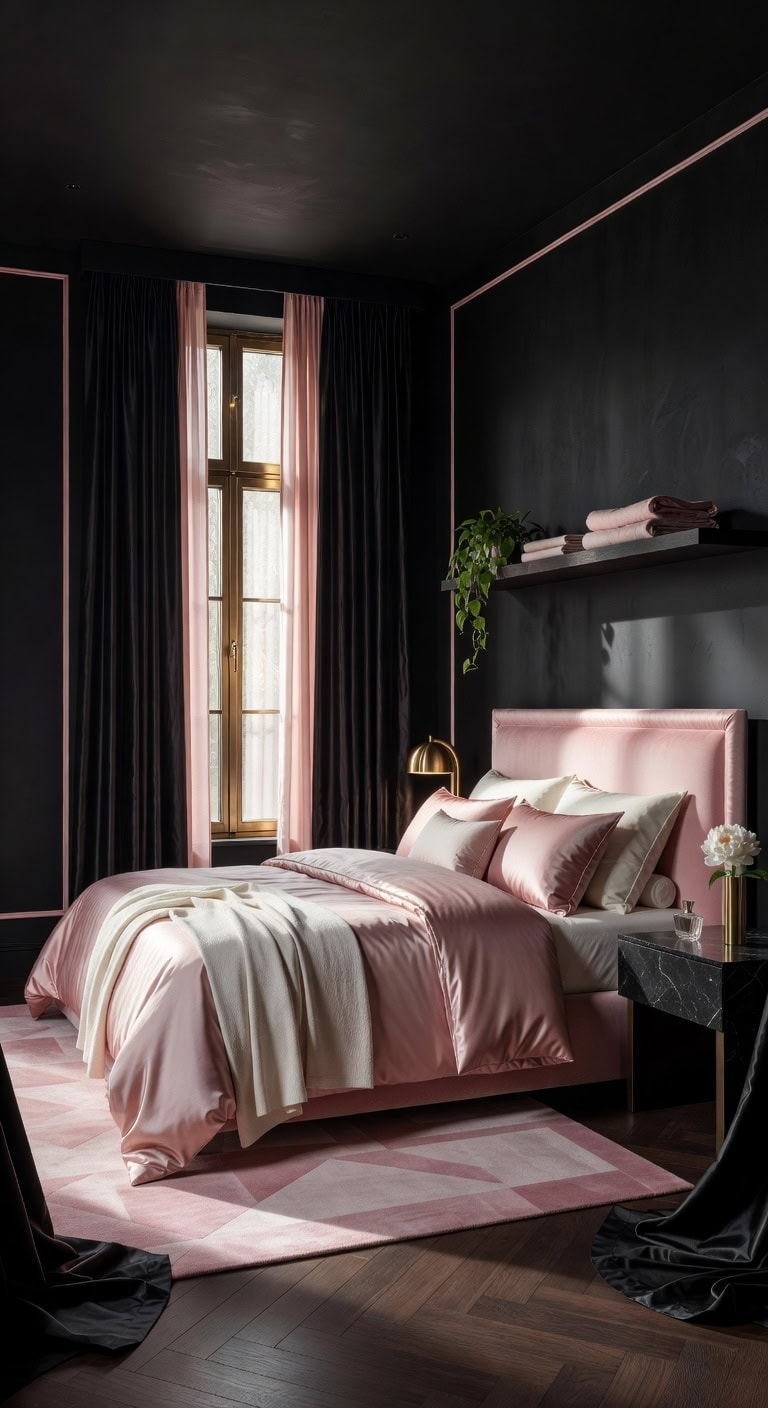 black pink luxe retreat