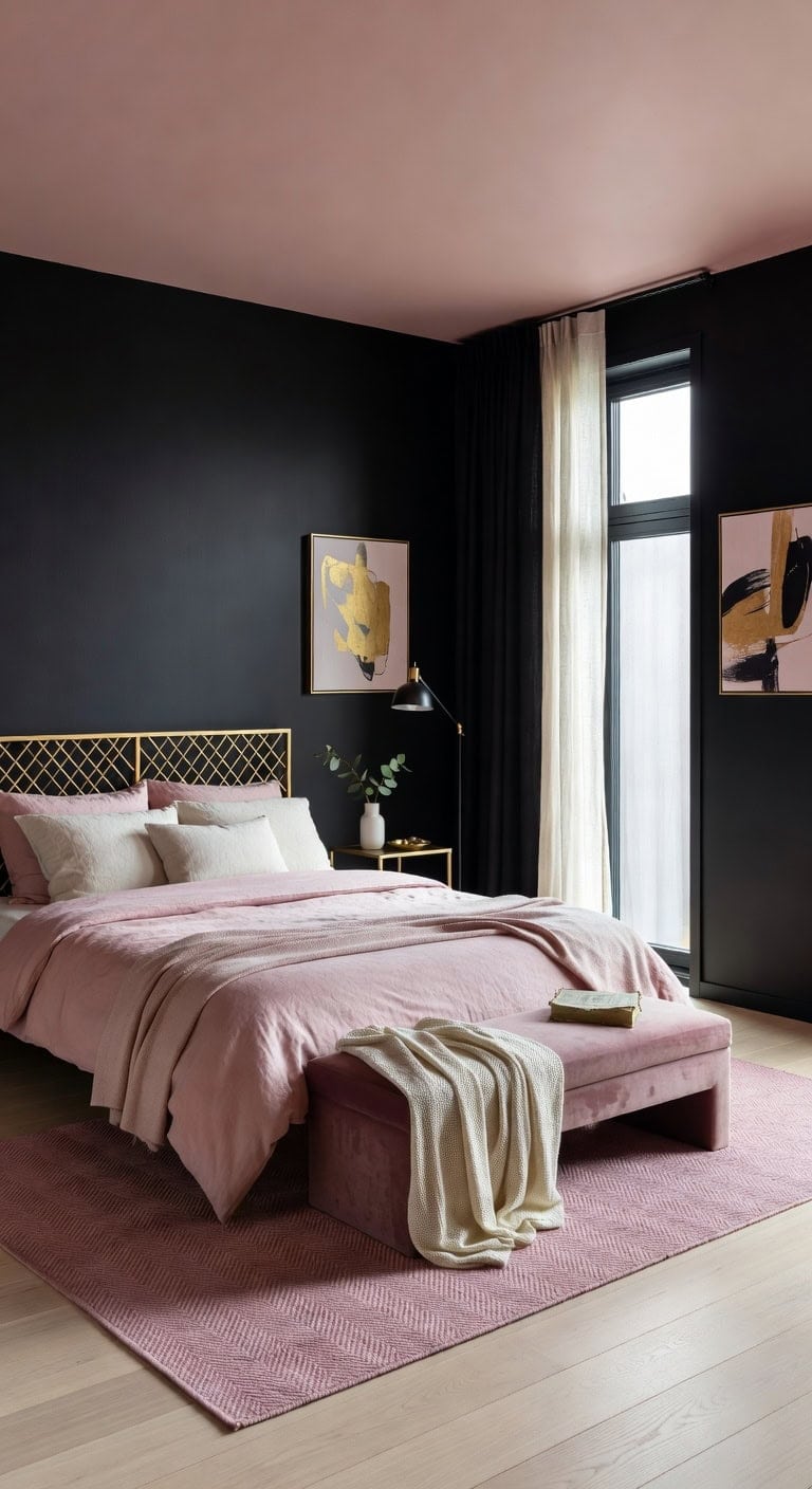 black rose gold nordic retreat