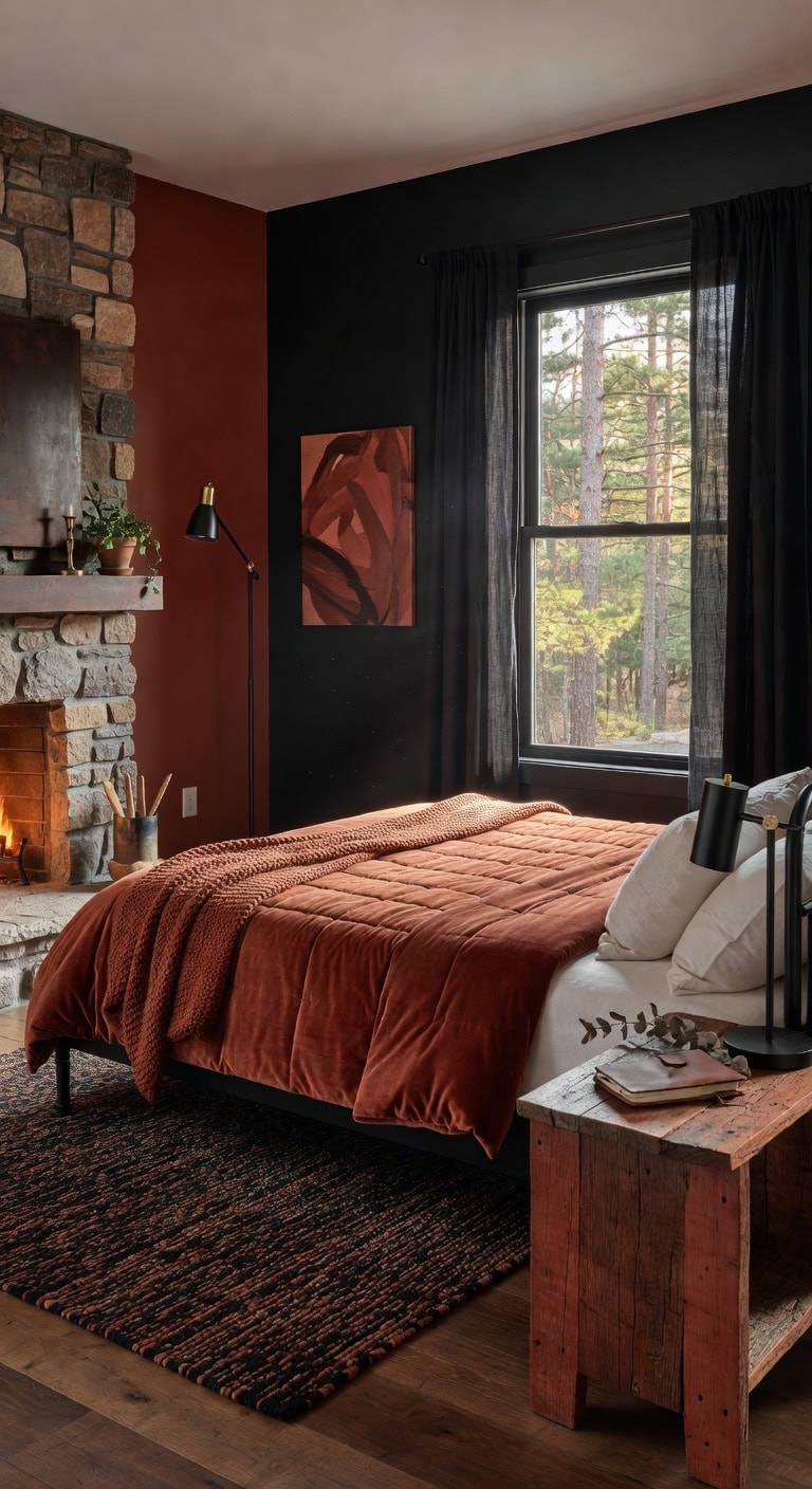 black rust rustic bedroom a rust rustic bedroom design