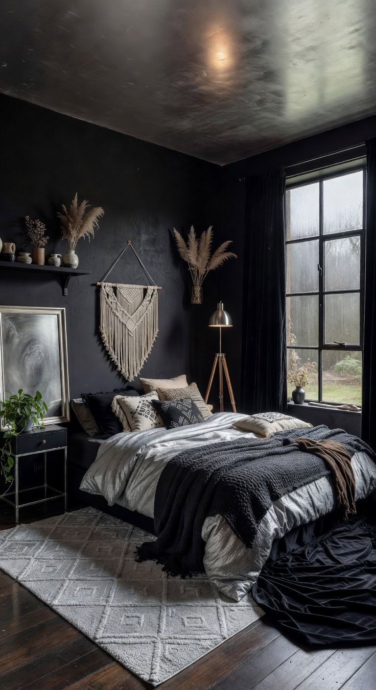 black silver boho retreat