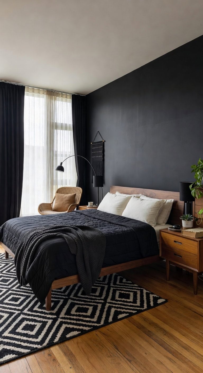 black teak boho bedroom