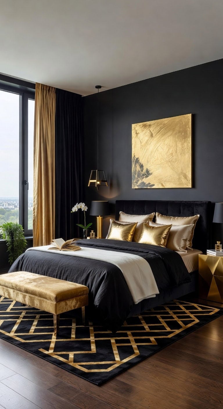 black velvet gold glamour