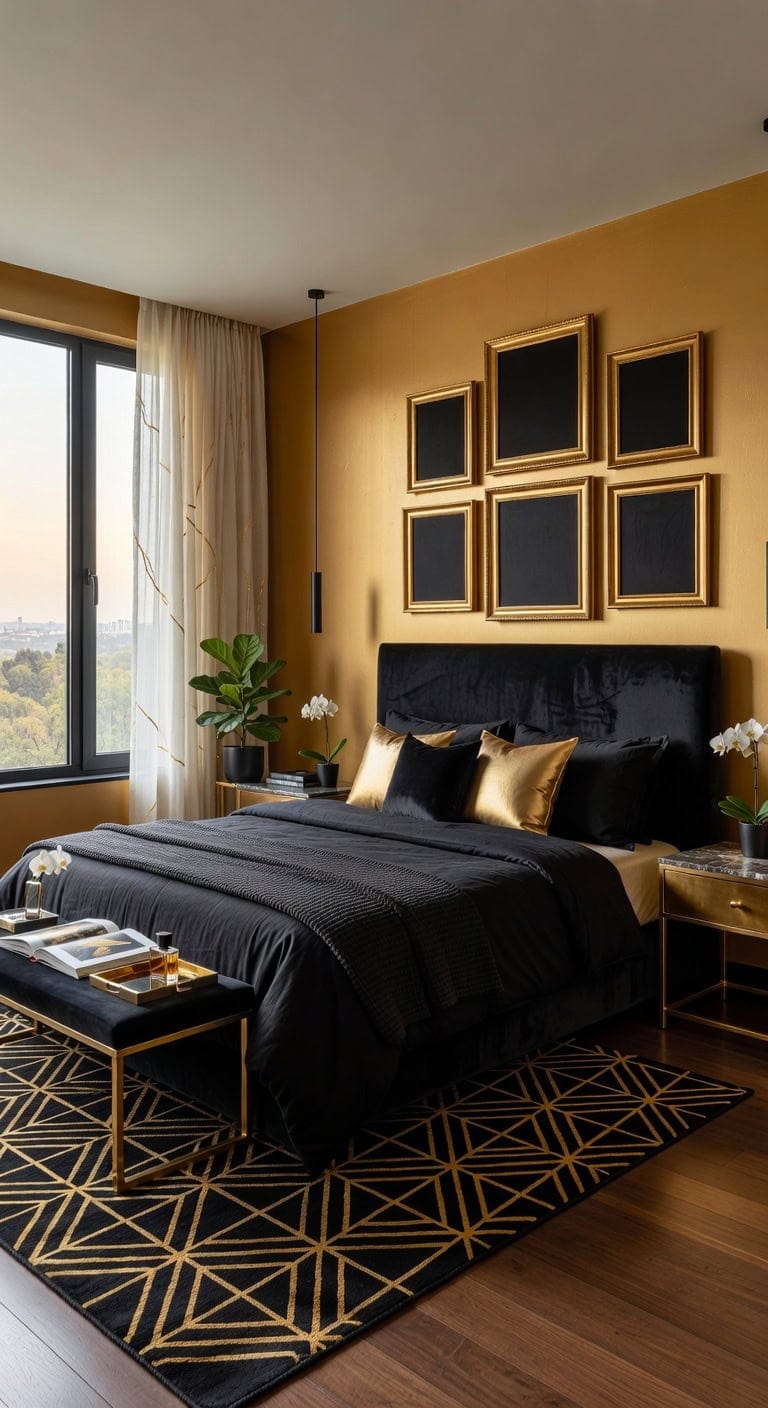 black velvet gold glamour