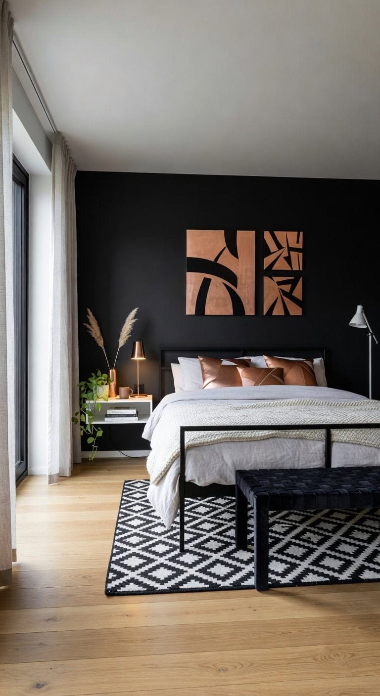black white copper scandinavian