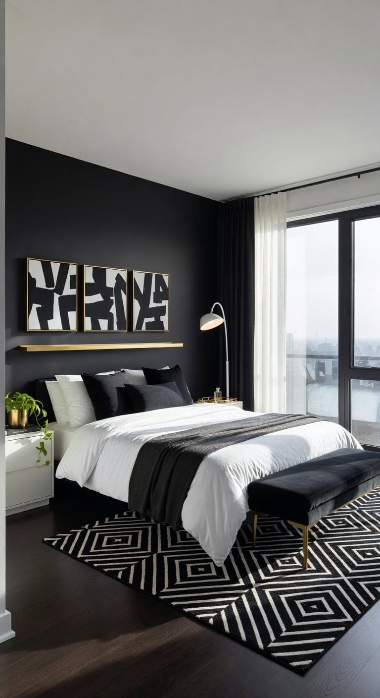 black white gold elegance