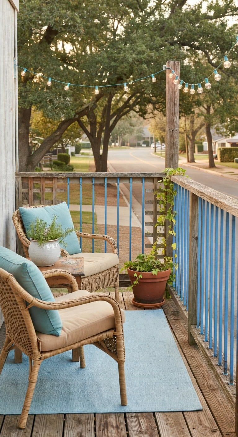 blue and oak coastal balcony