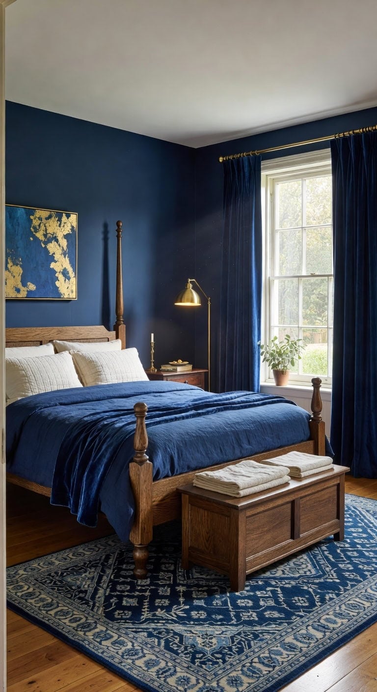 blue oak bedroom elegance