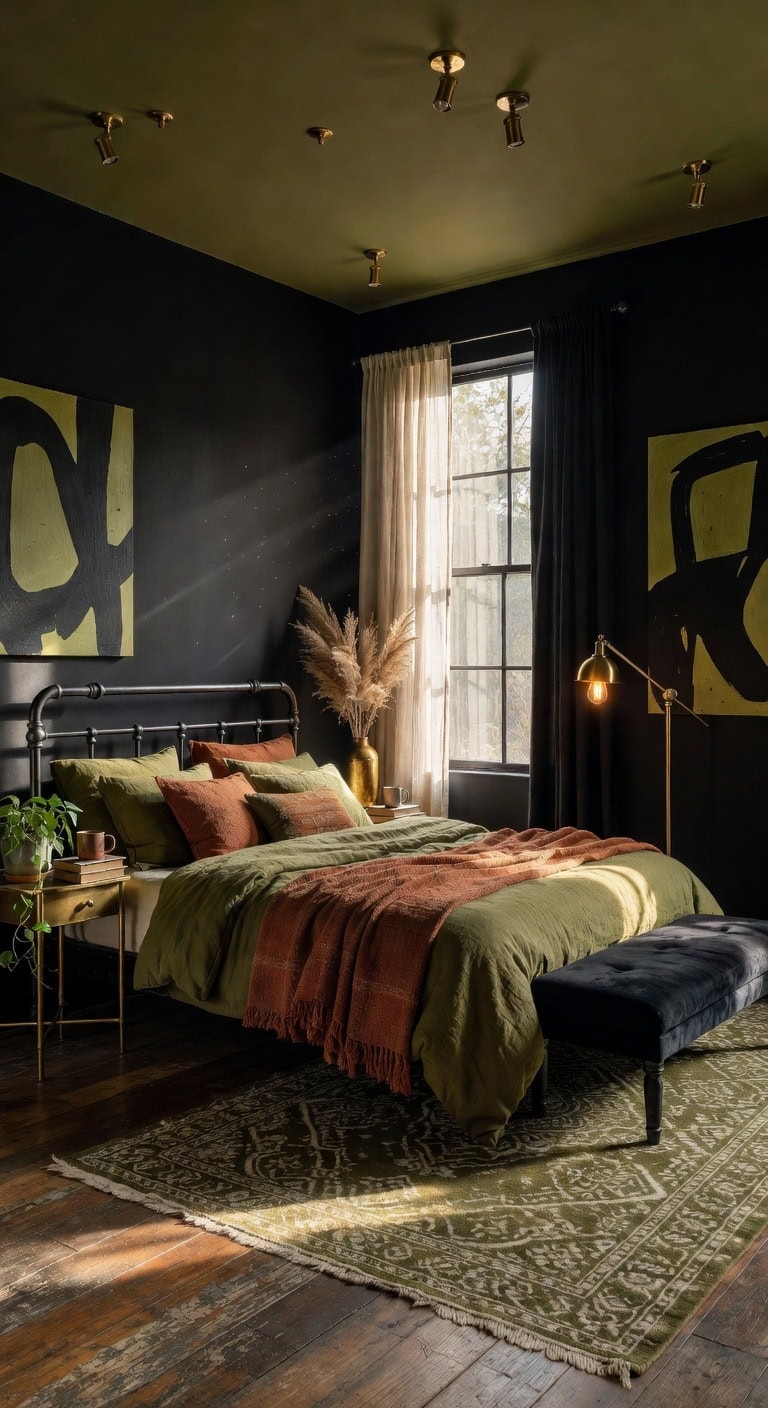 bohemian black olive brass sanctuary