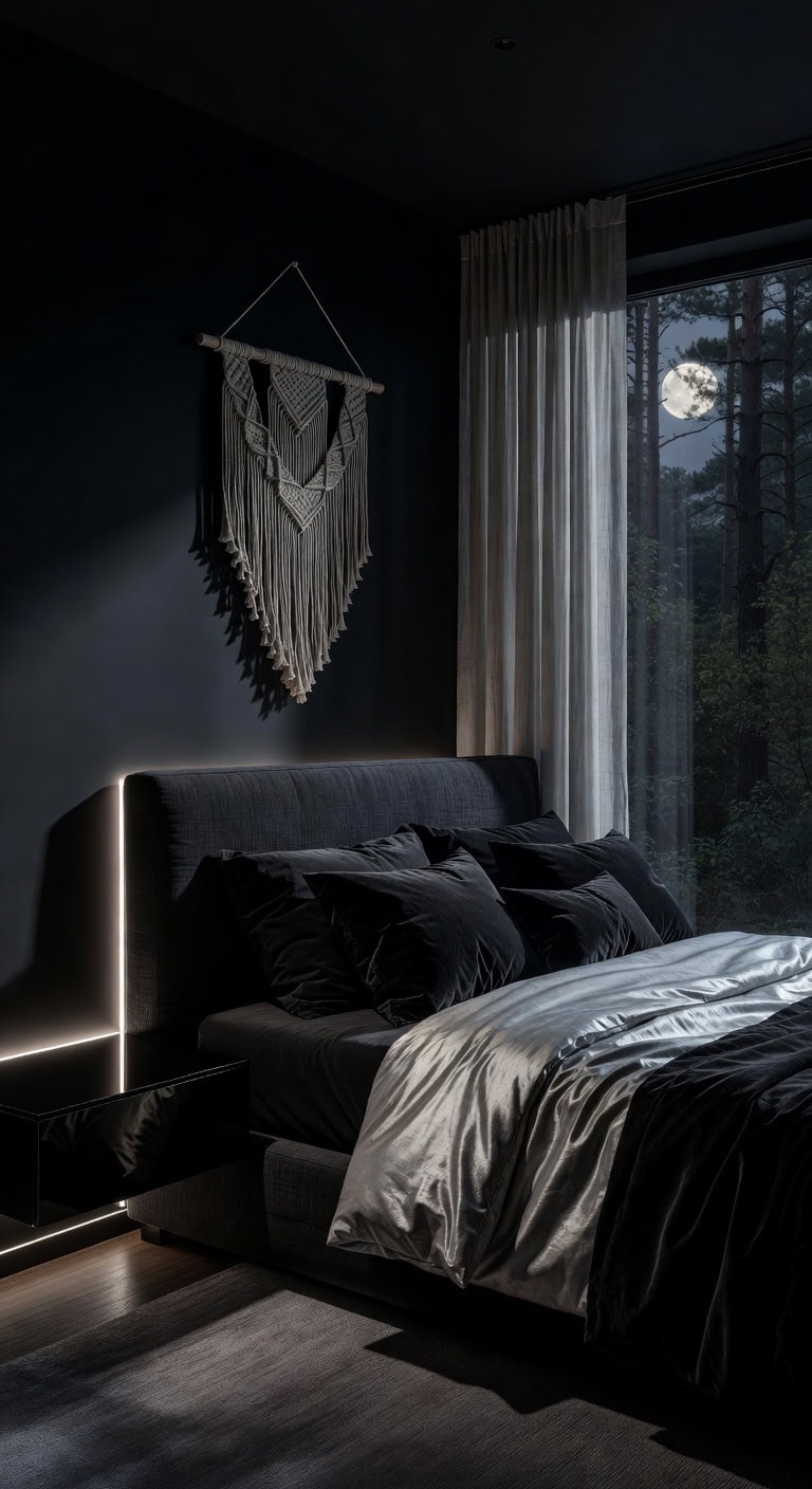 bohemian dark bedroom vibe