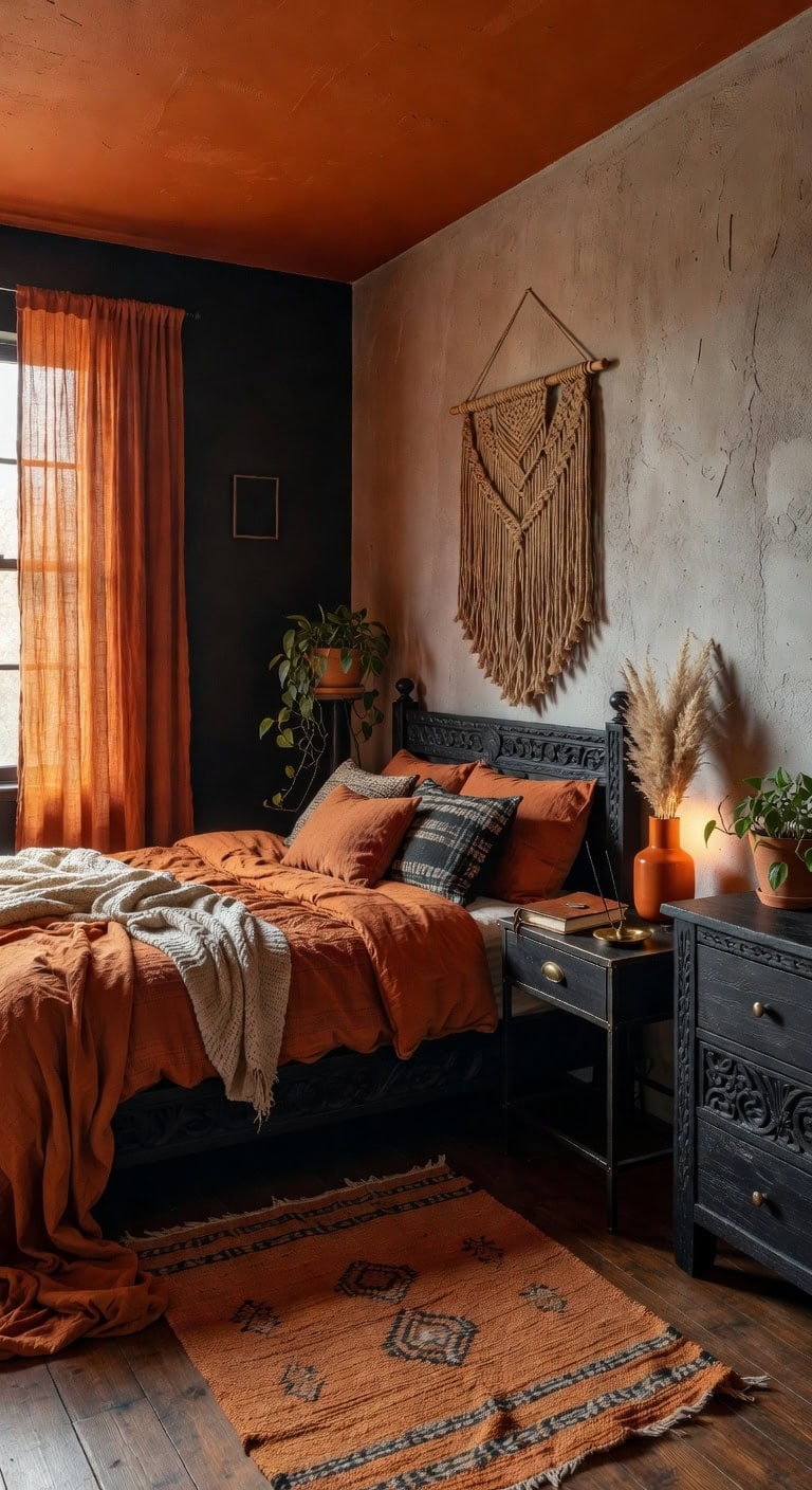 boho black orange sanctuary