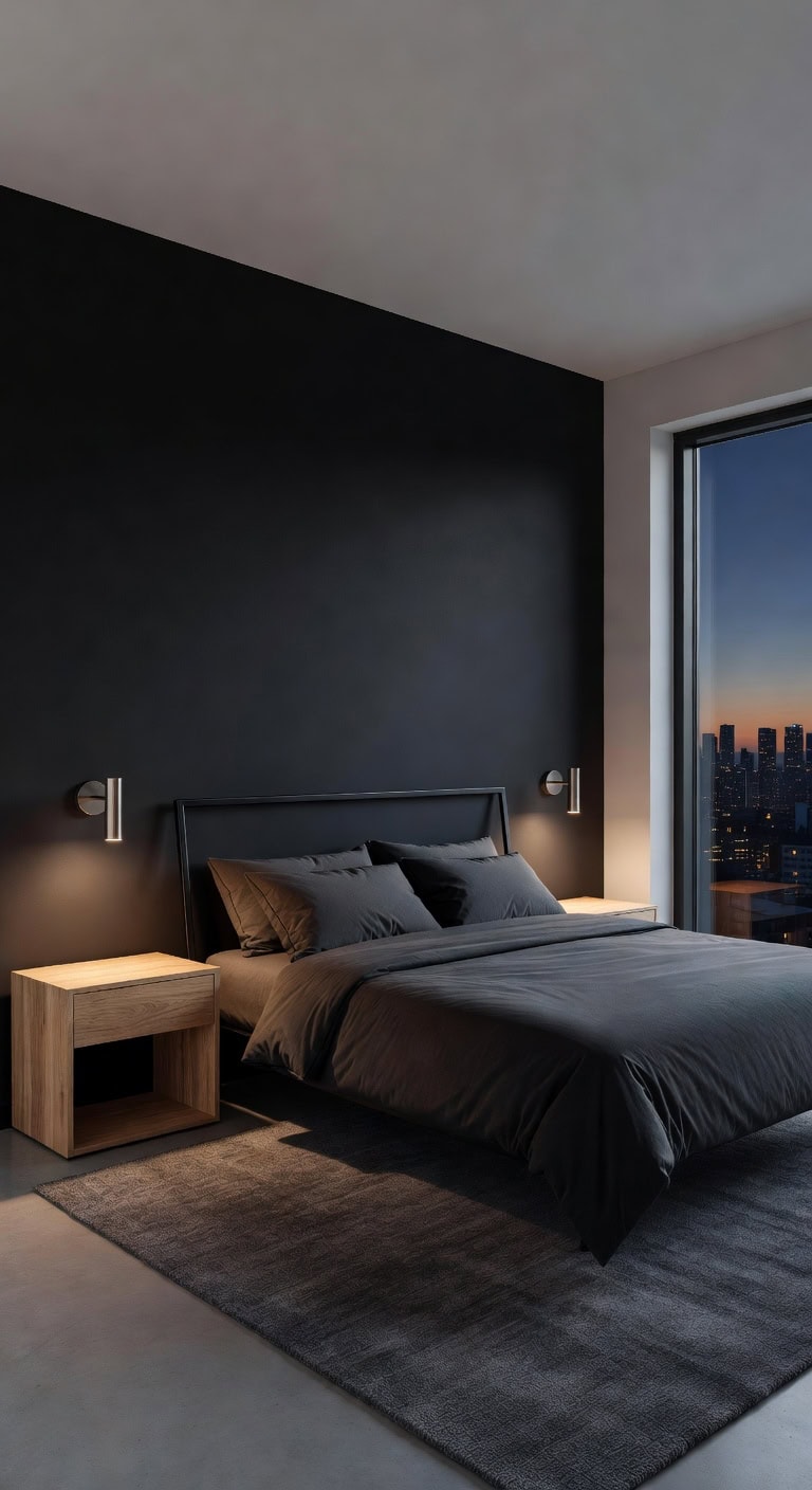 bold black bedroom transformations