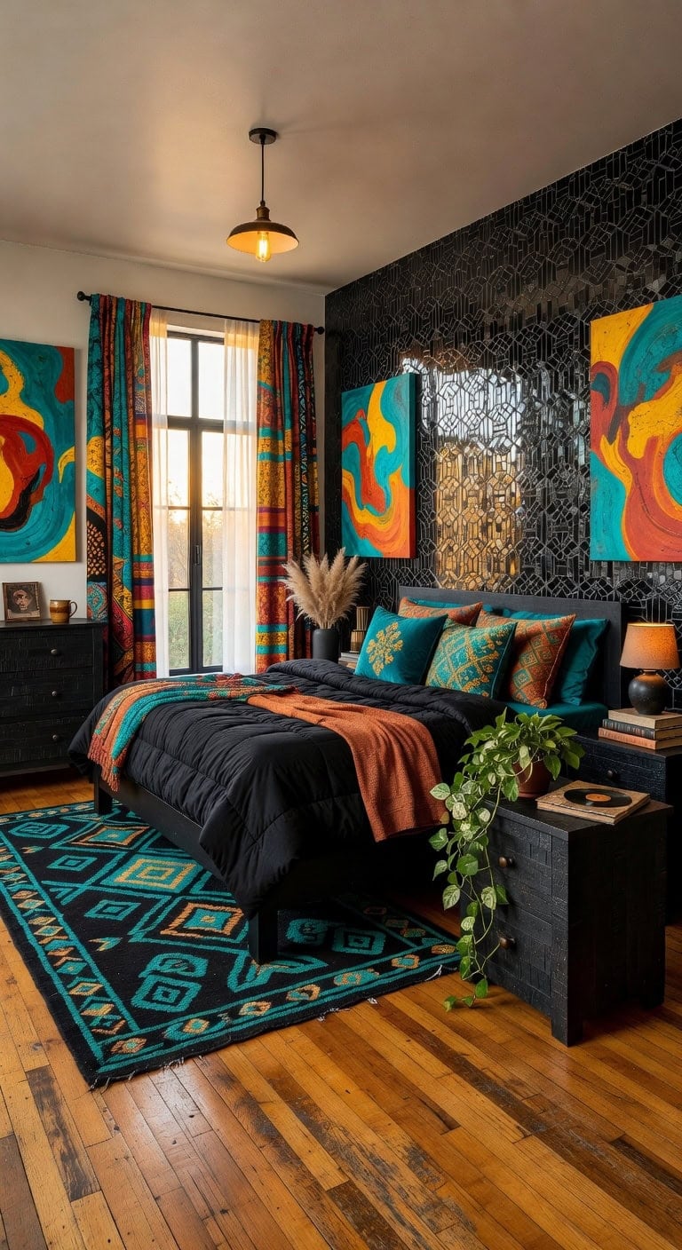 bold black mosaic sanctuary