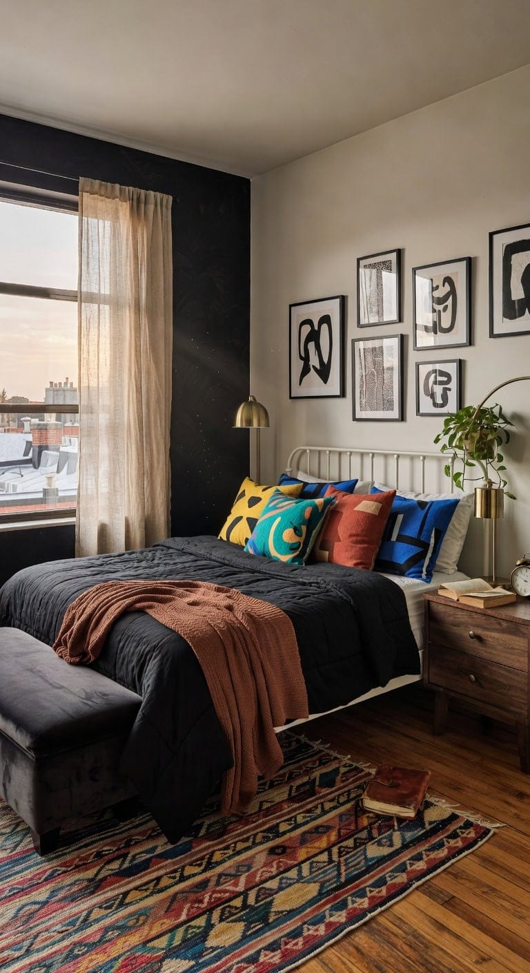 bold black with vibrant accents