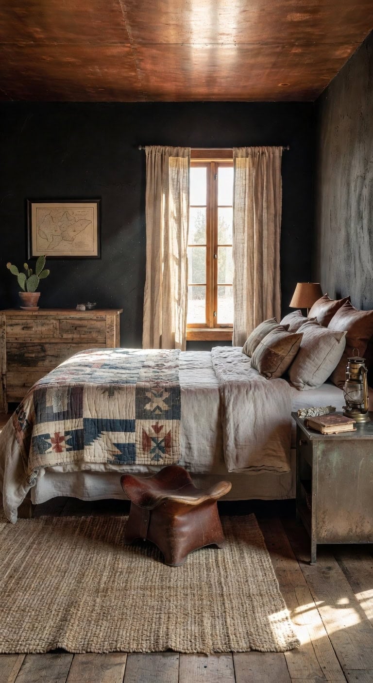 bold western bedroom retreat