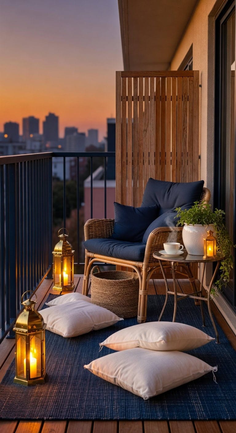 brass lantern navy ivory